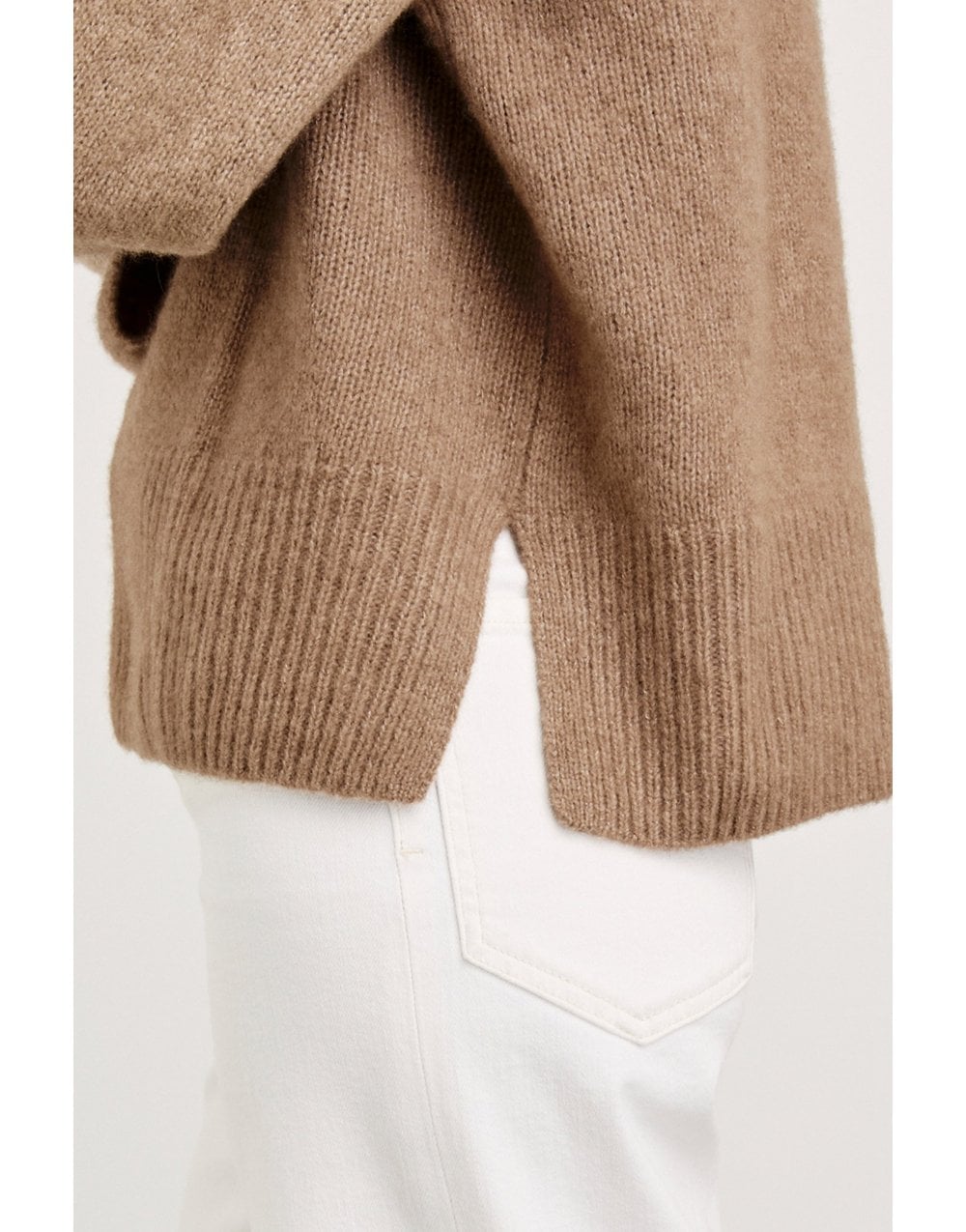 Young Ideas/Henmores - Miranda Cash Silk Mix Jumper - Oatmeal - XS