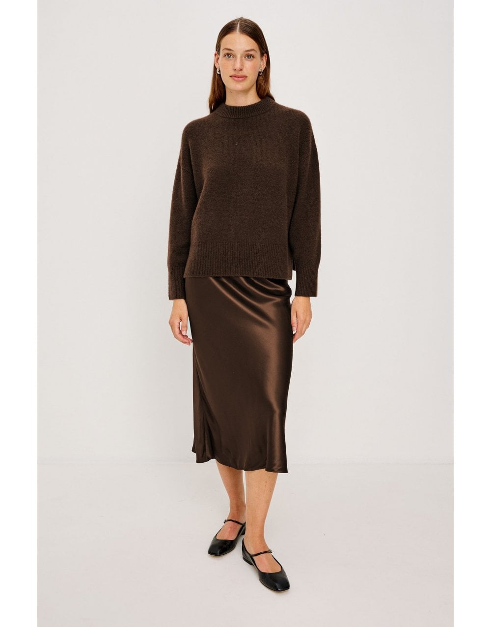 Young Ideas/Henmores - Miranda High Crew Neck Jumper - Carnation - XS