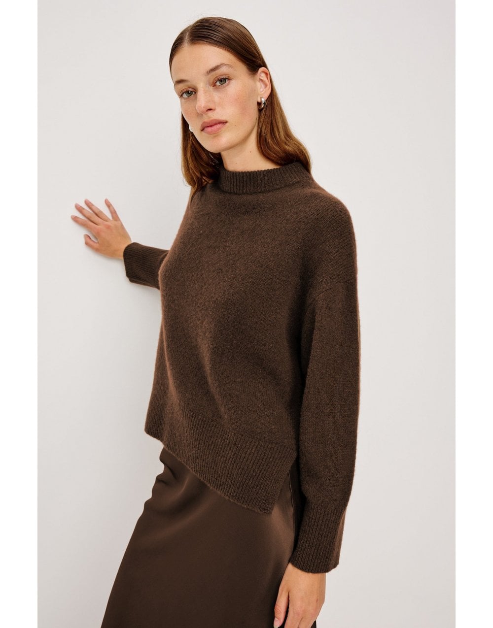 Young Ideas/Henmores - Miranda High Crew Neck Jumper - Carnation - XS