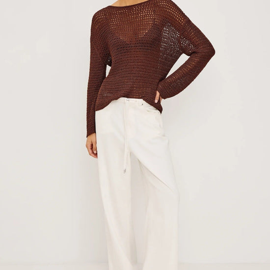 Young Ideas/Henmores - Normandie Wide Leg Drawstring Jeans - Ivory - 8
