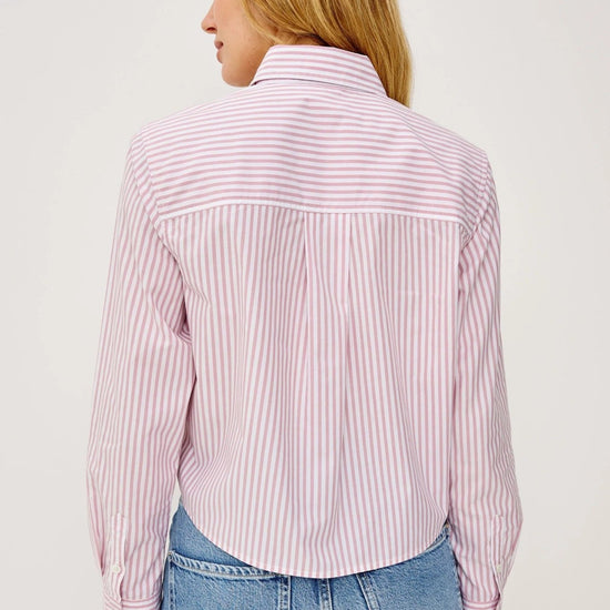Young Ideas/Henmores - Ramy Striped Short Shirt - Rose - XS