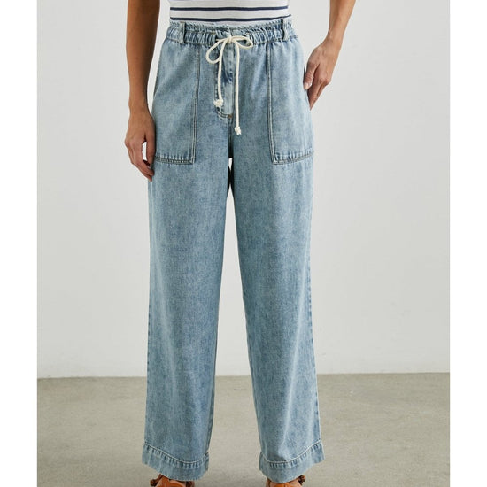 Young Ideas/Henmores - Ryan Elasticated Waist Jeans - Faded Indigo - XS