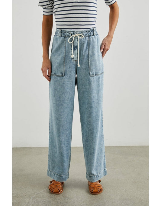 Young Ideas/Henmores - Ryan Elasticated Waist Jeans - Faded Indigo - XS