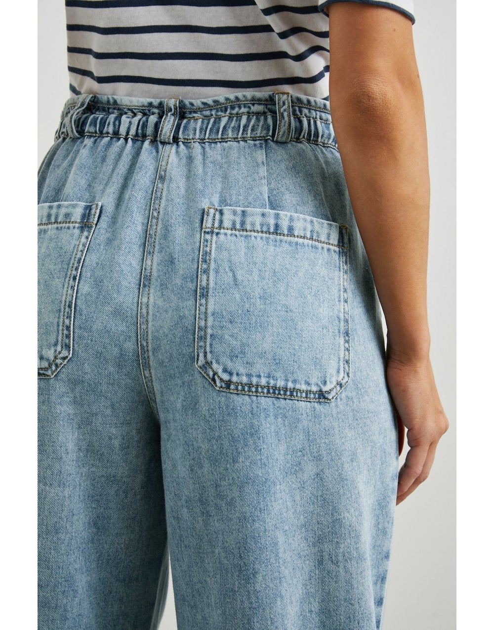 Young Ideas/Henmores - Ryan Elasticated Waist Jeans - Faded Indigo - XS