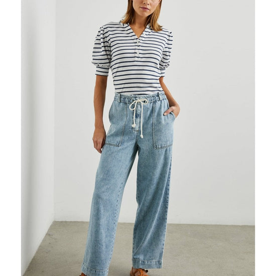 Young Ideas/Henmores - Ryan Elasticated Waist Jeans - Faded Indigo - XS