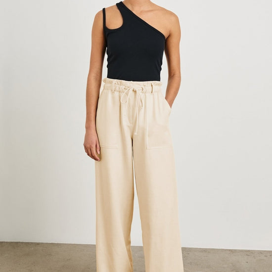 Young Ideas & Henmores - Ryan Wide Leg Drawstring Trousers - Safari Brown - XS