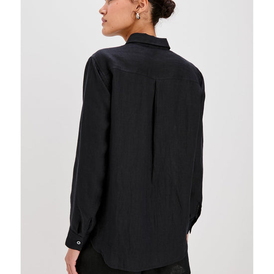 Young Ideas/Henmores - Samar Ladder Embroidered Long Sleeve Shirt - Black - S