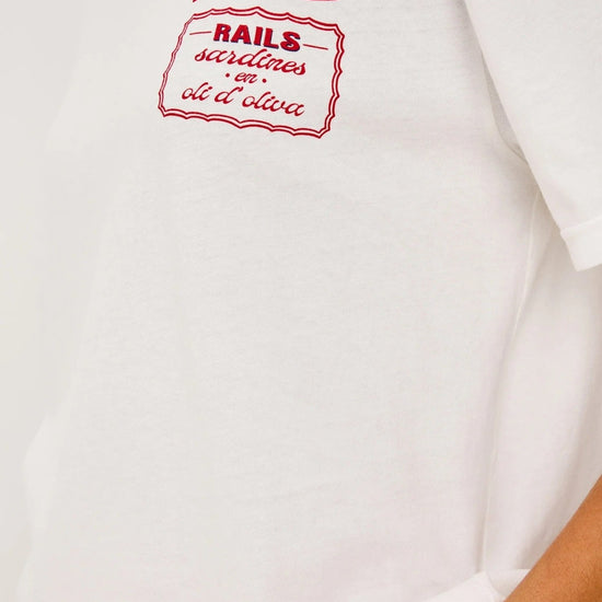 Young Ideas & Henmores -Sardines Souvenir T-Shirt -8752 White/Red -S
