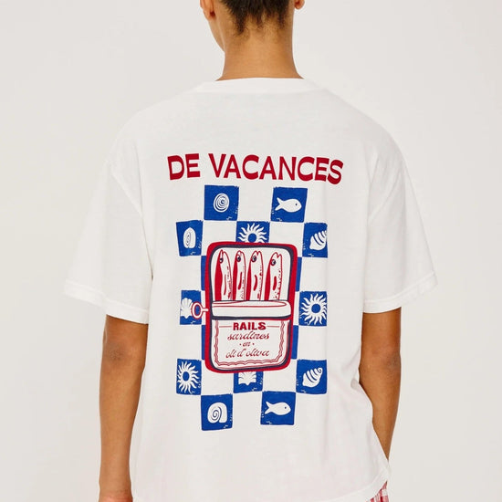 Young Ideas & Henmores -Sardines Souvenir T-Shirt -8752 White/Red -S