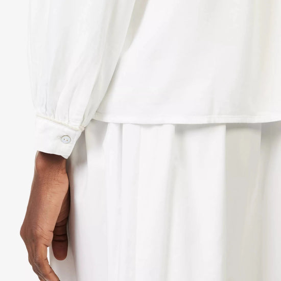Young Ideas & Henmores - Sunna Waterfall Ruched Blouse - Birch - XS