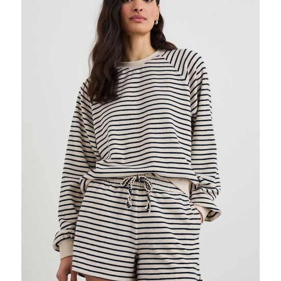 Young Ideas/Henmores - Teddy Sailor Stripe Shorts - Sailor Stripe Terry Towel - XS