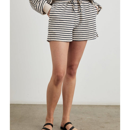 Young Ideas/Henmores - Teddy Sailor Stripe Shorts - Sailor Stripe Terry Towel - XS