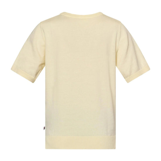 Young Ideas & Henmores - Aimee Crew Neck Shortsleeve Jumper - 030 Yellow Pastel - S