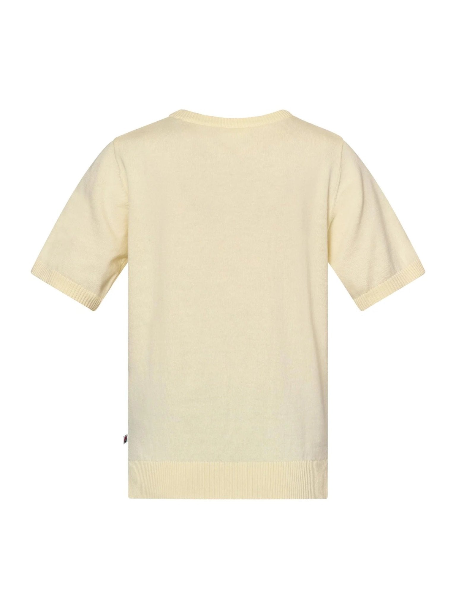 Young Ideas & Henmores - Aimee Crew Neck Shortsleeve Jumper - 030 Yellow Pastel - S