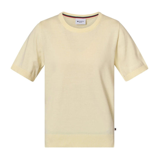Young Ideas & Henmores - Aimee Crew Neck Shortsleeve Jumper - 030 Yellow Pastel - S