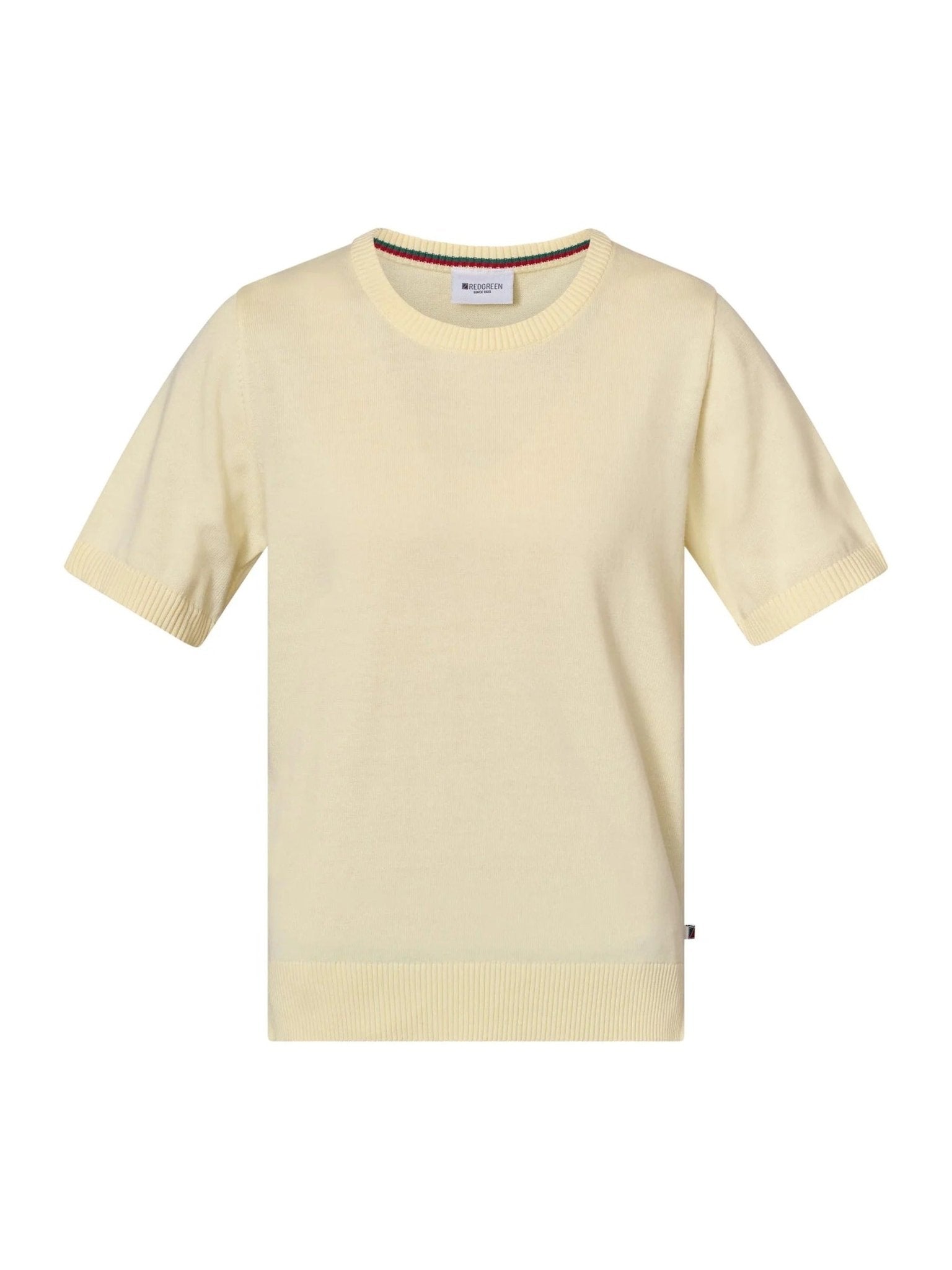 Young Ideas & Henmores - Aimee Crew Neck Shortsleeve Jumper - 030 Yellow Pastel - S