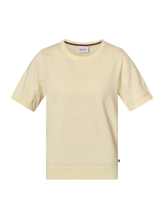 Young Ideas & Henmores - Aimee Crew Neck Shortsleeve Jumper - 030 Yellow Pastel - S