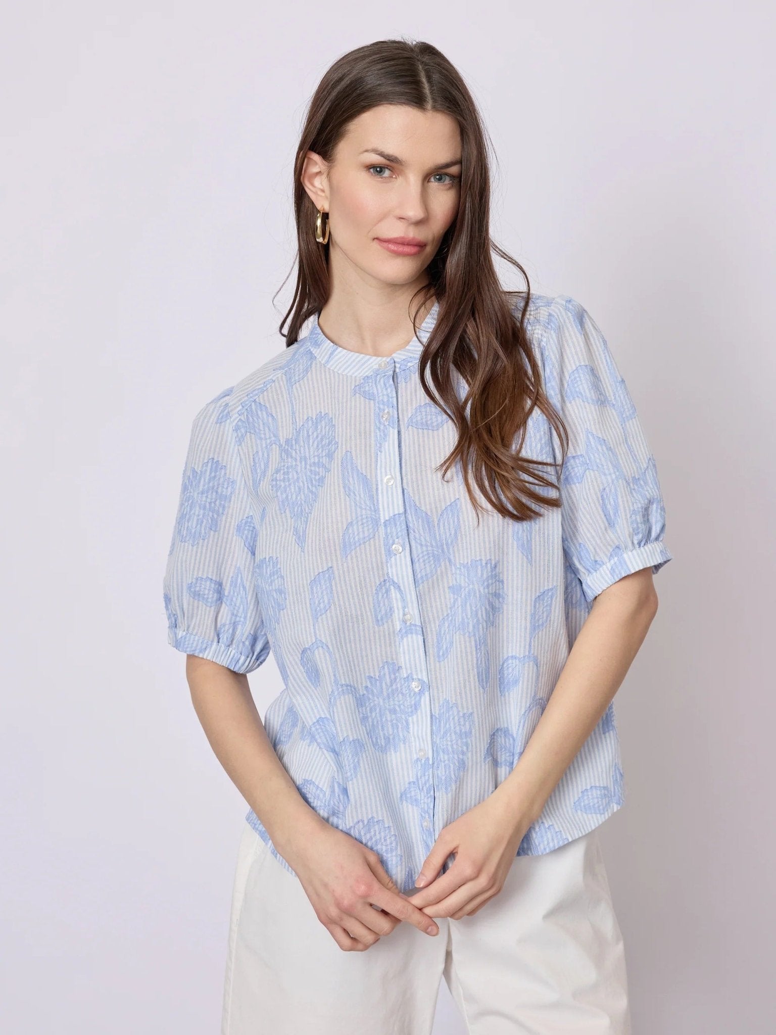 Young Ideas & Henmores - Alana Blouse - 163 Blue - S