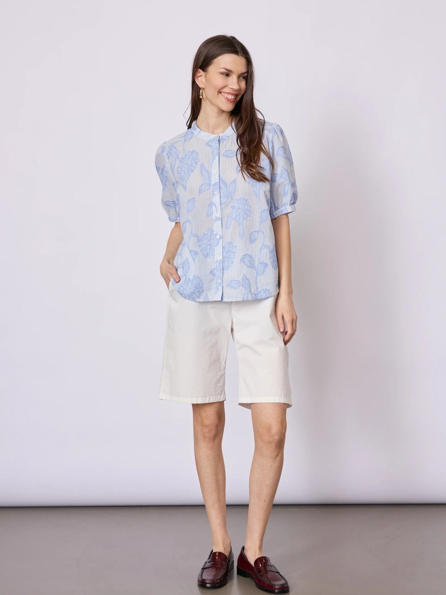 Young Ideas & Henmores - Alana Blouse - 163 Blue - S