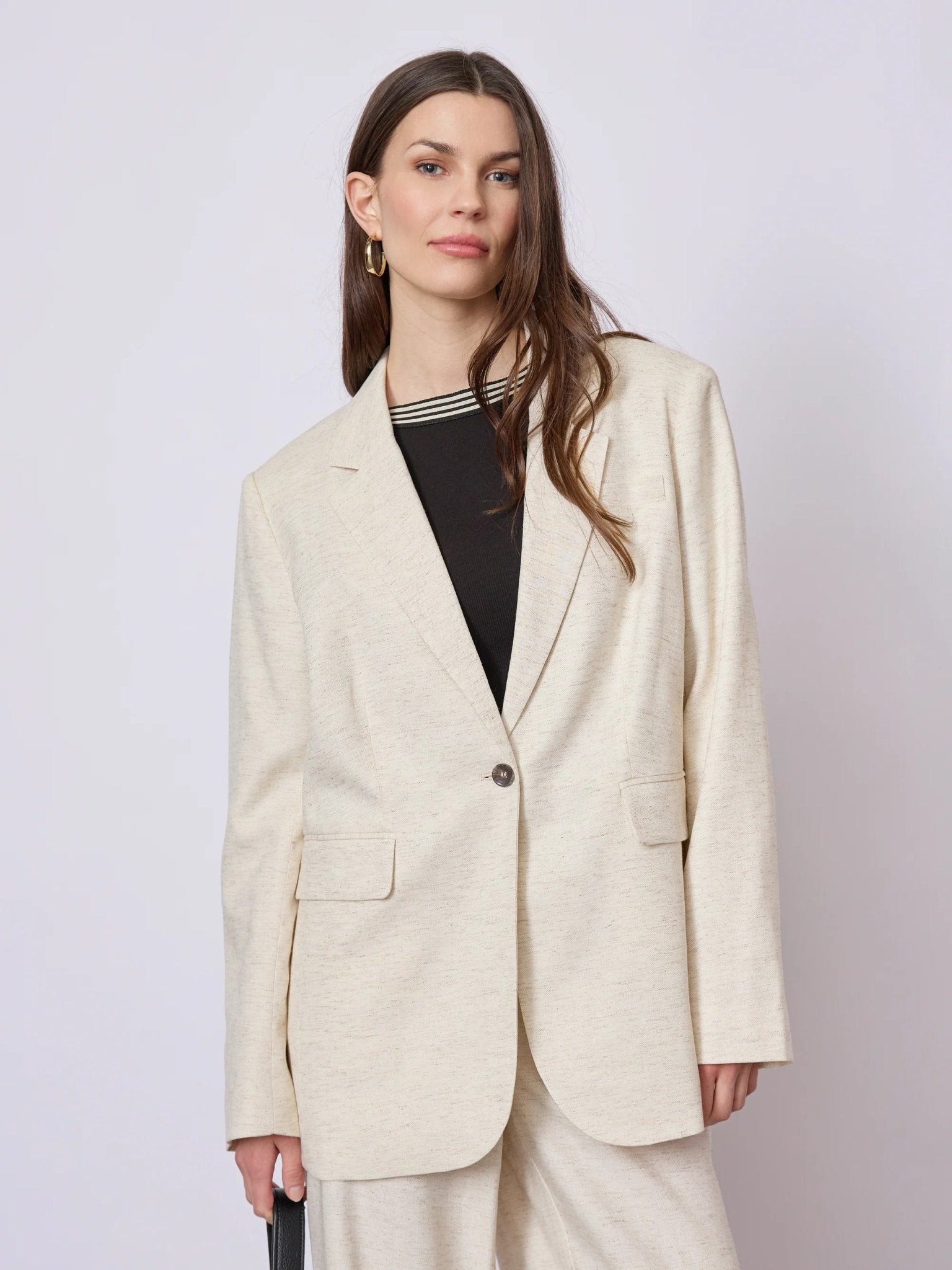 Young Ideas & Henmores - Bibbi Linen Blazer - 421 Ecru - S