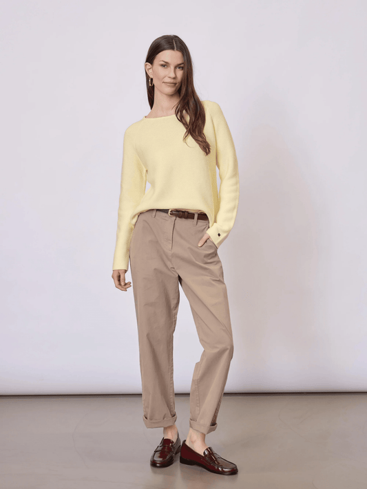 Young Ideas & Henmores - Julia Crew Neck Longsleeve Jumper - 030 Yellow Pastel - S