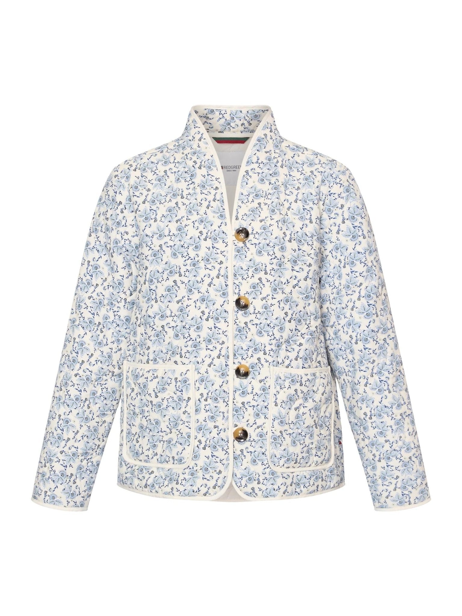 Young Ideas & Henmores - Sanna Quilted Patterned Jacket - Blue - S