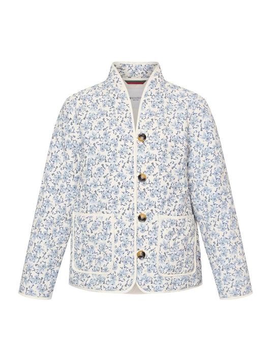 Young Ideas & Henmores - Sanna Quilted Patterned Jacket - Blue - S