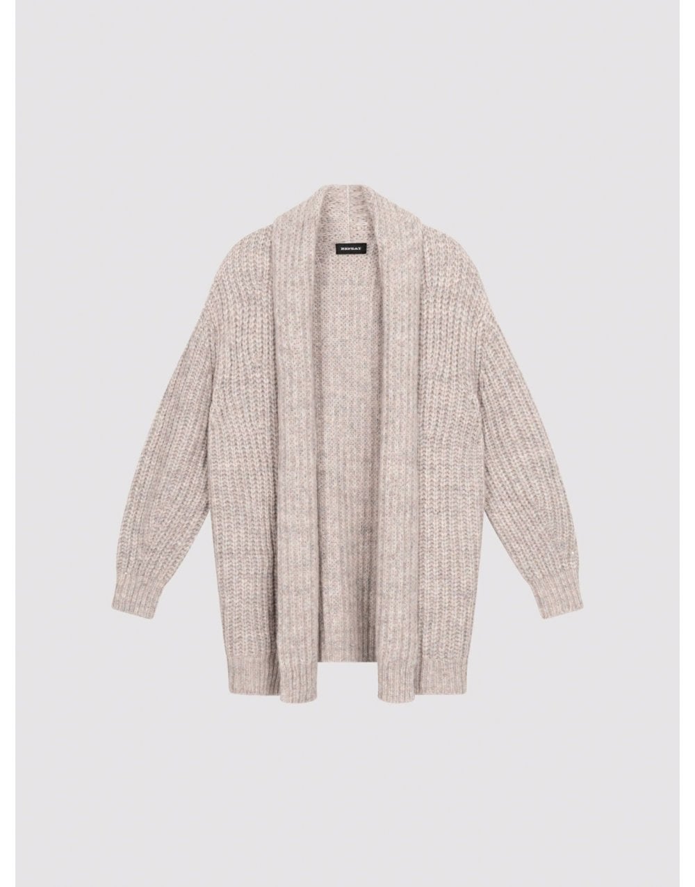 Young Ideas/Henmores - Alpaca Merino Melange Long Cardigan - 8441 Neutral - 8