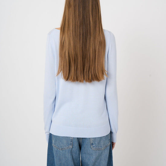 Young Ideas & Henmores -Boat Neck Long Sleeve Jumper -1769 Ocean -8