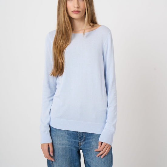 Young Ideas & Henmores -Boat Neck Long Sleeve Jumper -1769 Ocean -8