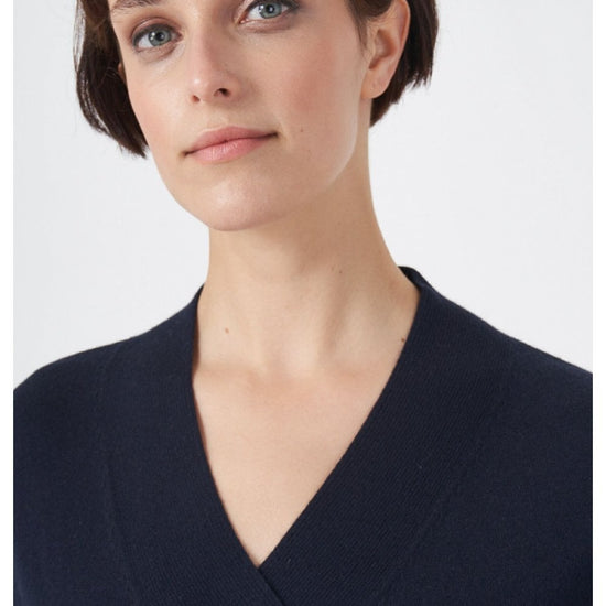 Young Ideas/Henmores - Cross V Neck Detail Jumper - 1498 Marine - 8