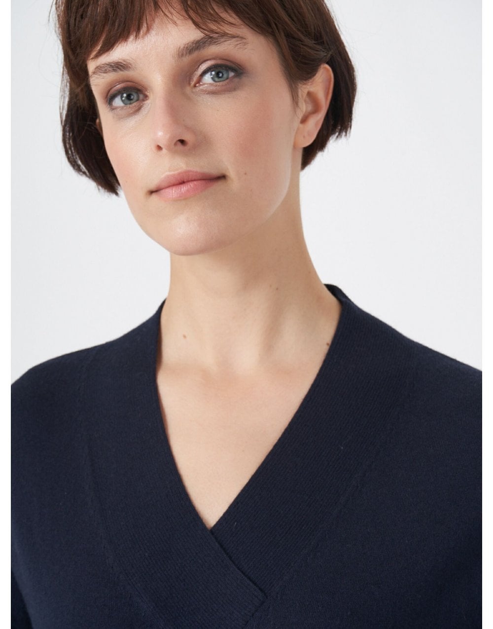 Young Ideas/Henmores - Cross V Neck Detail Jumper - 1498 Marine - 8