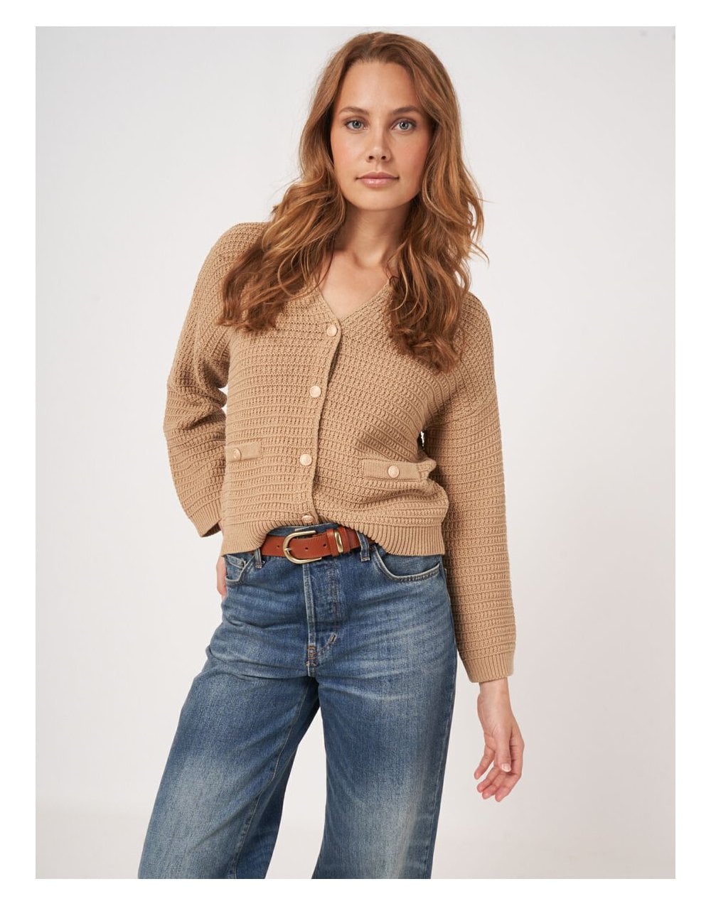 Young Ideas/Henmores - Gold Button Detail Knitted Jumper - 1714 Gold - 8