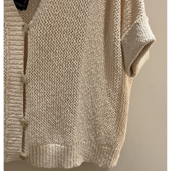 Young Ideas/Henmores - Knitted 1/2 Sleeve Cardigan - 8393 Cream - OS