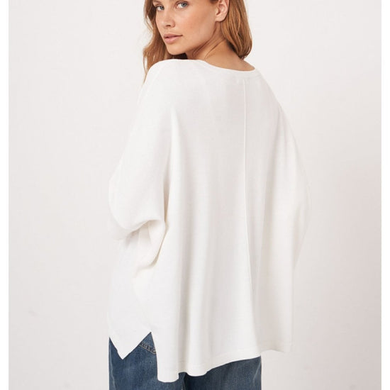 Young Ideas/Henmores - Oversized Cape Style Jumper - 1001 White - XS