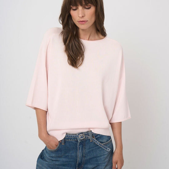 Young Ideas & Henmores - Relaxed Short Sleeve Slouchy Jumper - 1770 Gloss - 8