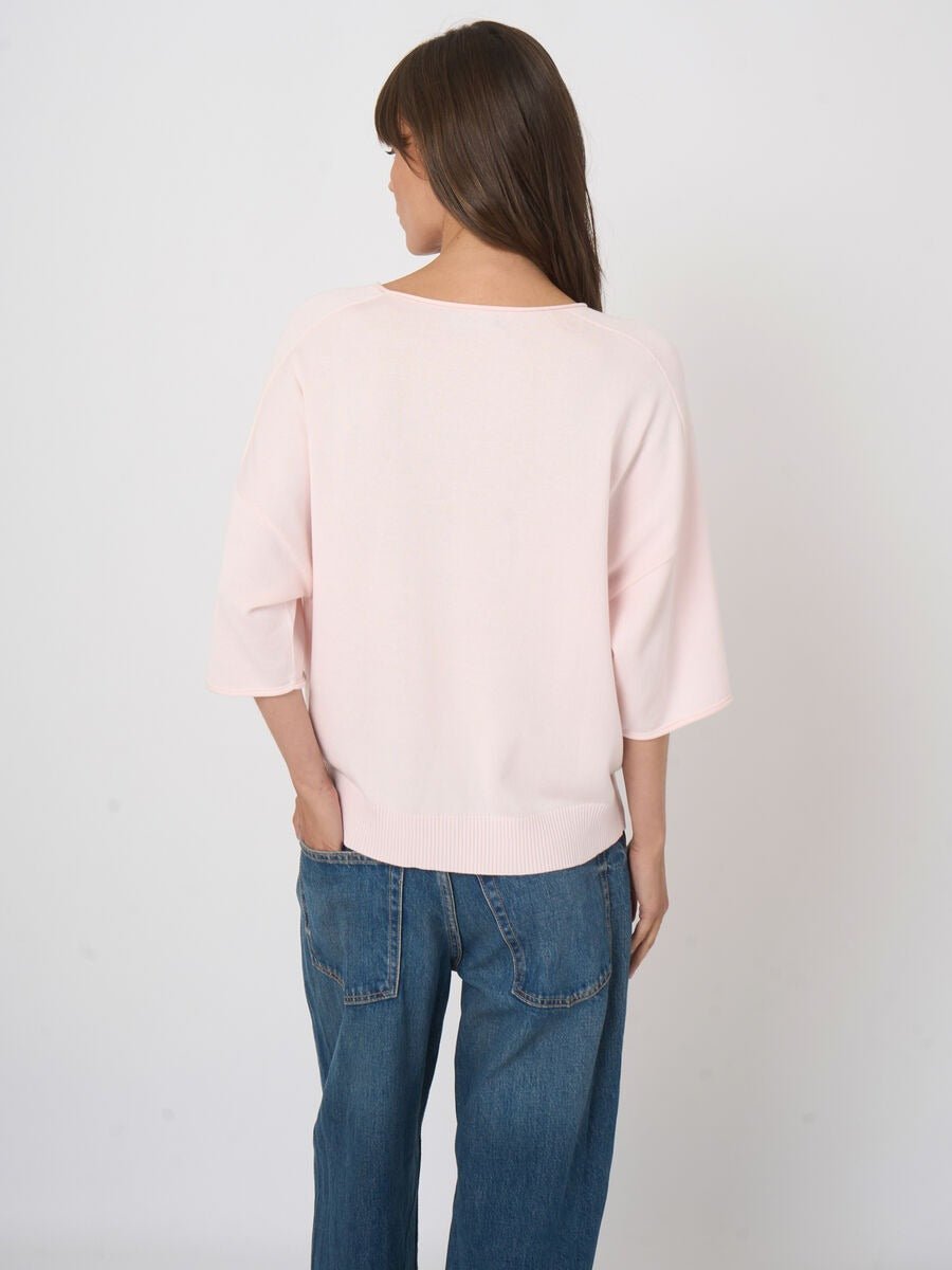 Young Ideas & Henmores - Relaxed Short Sleeve Slouchy Jumper - 1770 Gloss - 8