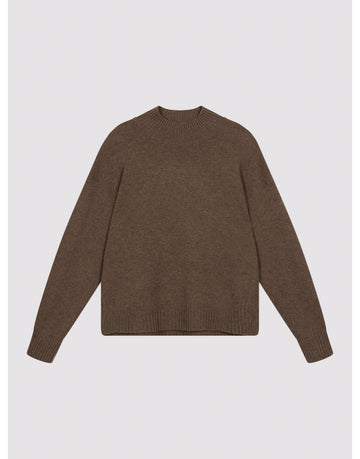 Young Ideas/Henmores - Ribbed Funnel Neck Cashmere Jumper - 1724 Cacao - 8