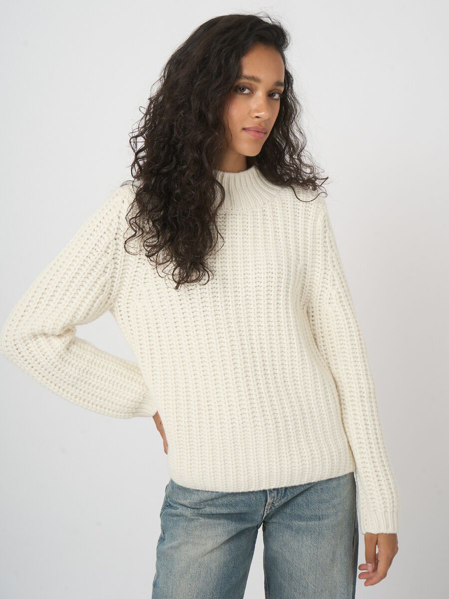 Young Ideas & Henmores - Ribbed Hem Cashmere Jumper - 1002 Cream - 8