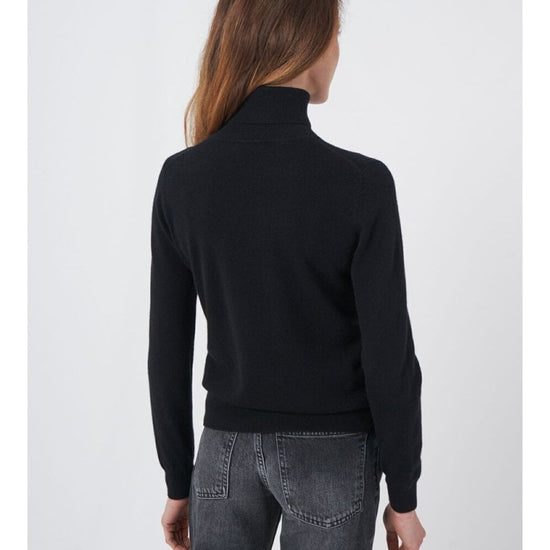 Young Ideas/Henmores - Ribbed Roll Neck Straight Jumper - 1025 Black - 10