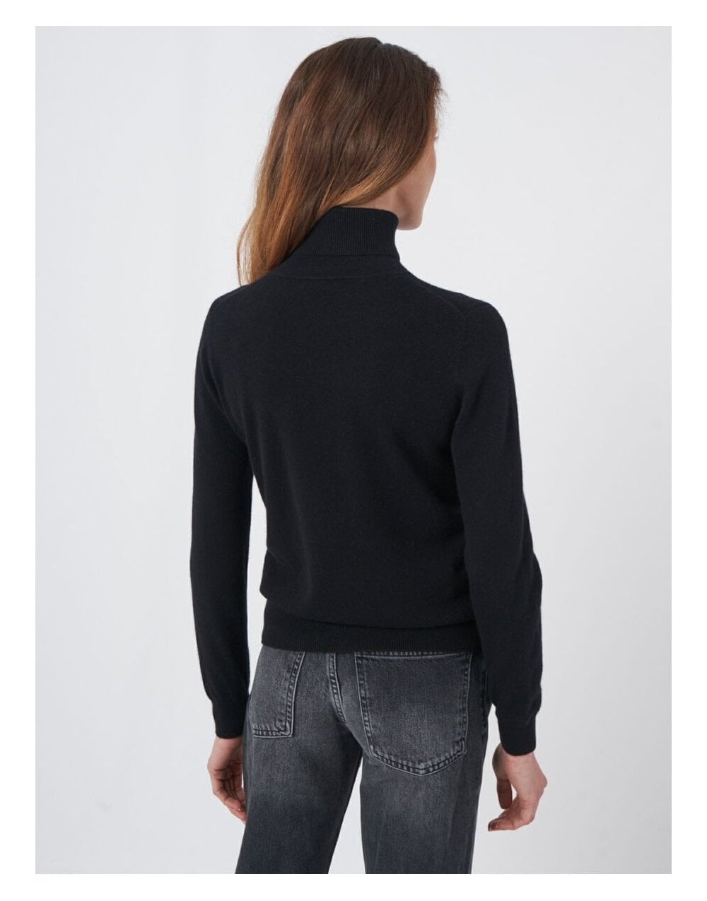 Young Ideas/Henmores - Ribbed Roll Neck Straight Jumper - 1025 Black - 10