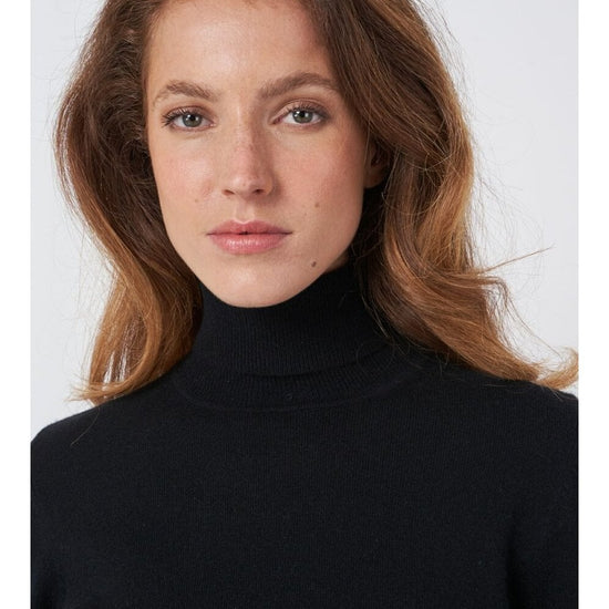 Young Ideas/Henmores - Ribbed Roll Neck Straight Jumper - 1025 Black - 10