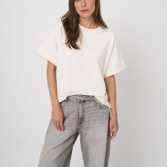 Young Ideas/Henmores - Rolled Cuff T-Shirt - 1386 Ivory - 8