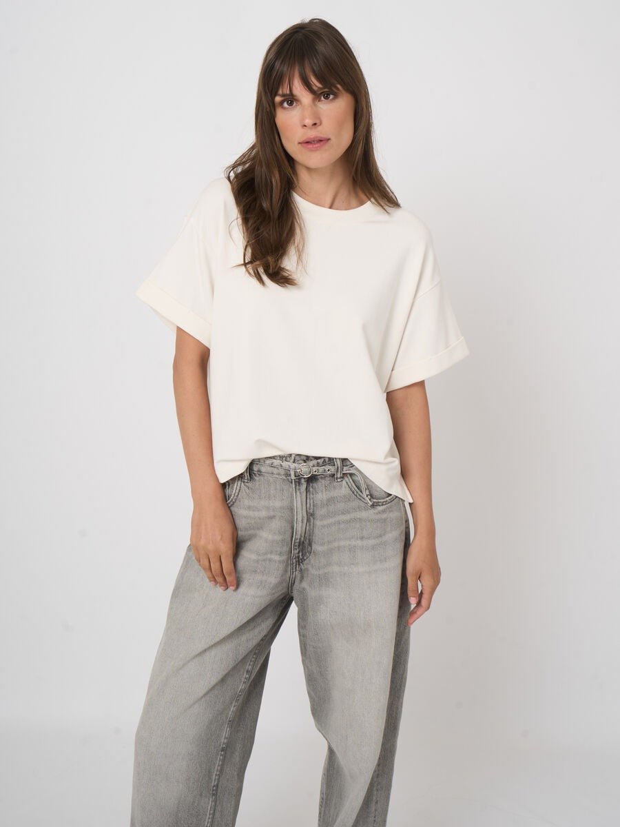 Young Ideas/Henmores - Rolled Cuff T-Shirt - 1386 Ivory - 8