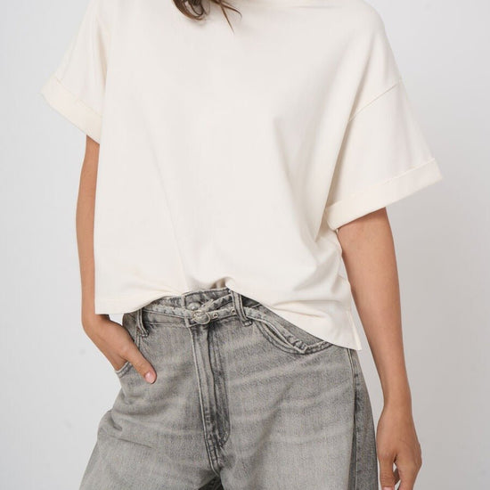 Young Ideas/Henmores - Rolled Cuff T-Shirt - 1386 Ivory - 8
