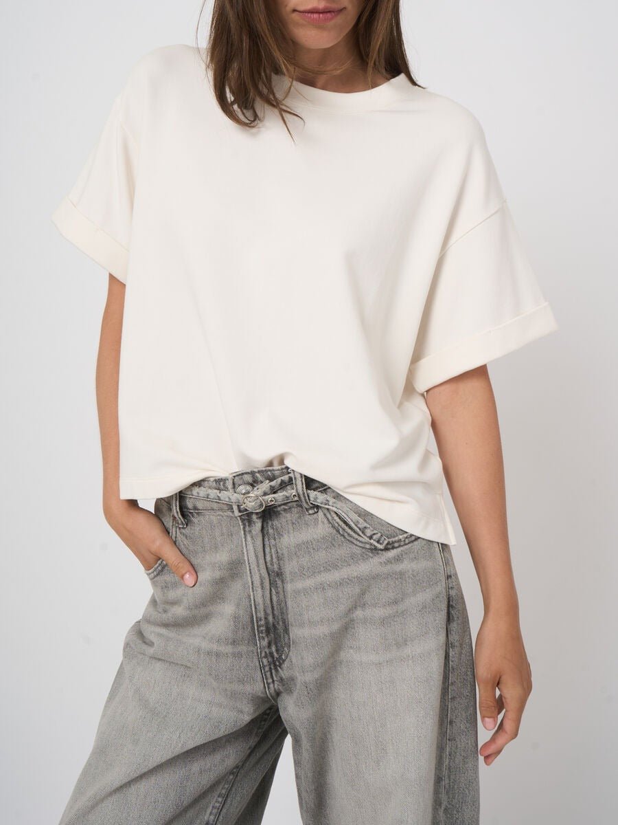 Young Ideas/Henmores - Rolled Cuff T-Shirt - 1386 Ivory - 8