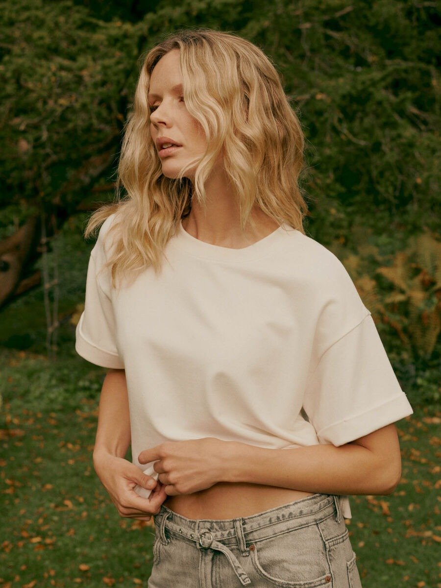 Young Ideas/Henmores - Rolled Cuff T-Shirt - 1386 Ivory - 8