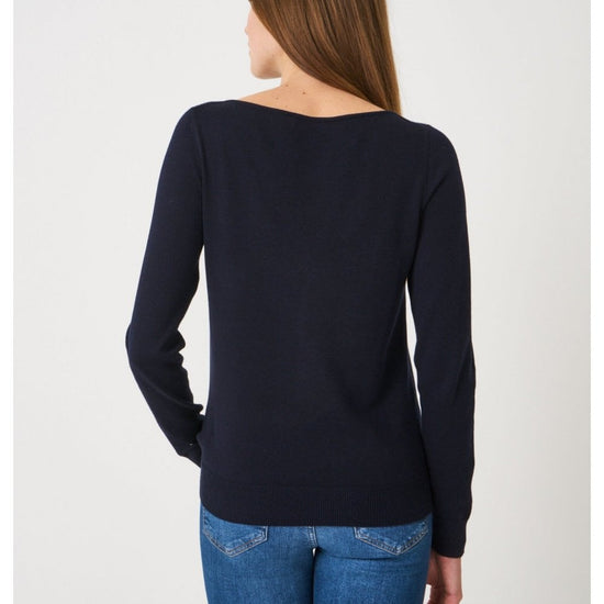 Young Ideas/Henmores - Round Neck Long Sleeve Jumper - 1024 Navy - 8