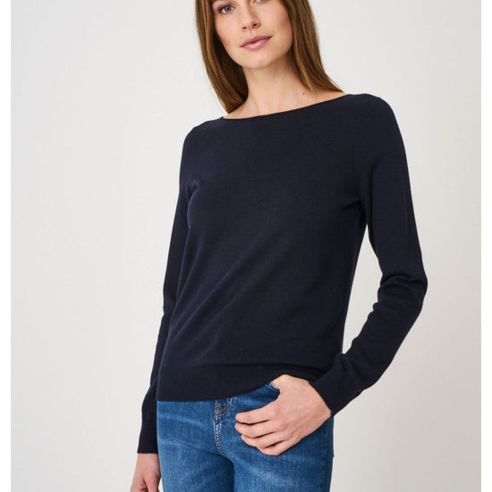 Young Ideas/Henmores - Round Neck Long Sleeve Jumper - 1024 Navy - 8