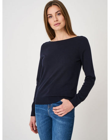 Young Ideas/Henmores - Round Neck Long Sleeve Jumper - 1024 Navy - 8